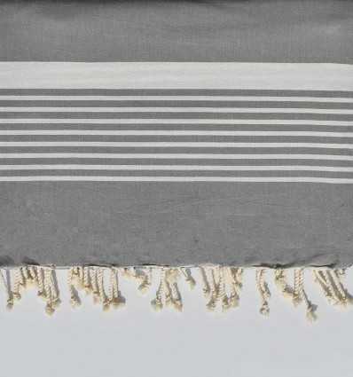jeté gris Fouta Tunisia - 2