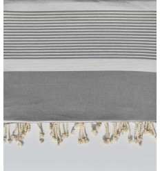 jeté gris Fouta Tunisia - 3