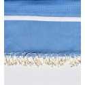Jeté bleu roi et blanc 2m*2.80m  - 1