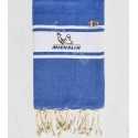 Fouta plate bleu jean avec broderie Michelin Fouta Tunisia - 1