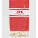 Fouta plate rouge brodée KFC Fouta Tunisia - 1