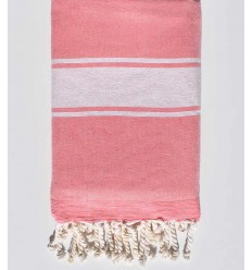 Fouta éponge rose incarnadin  - 2 2