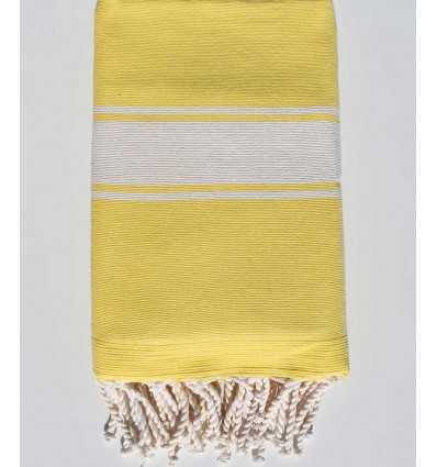 Fouta éponge jaune clair