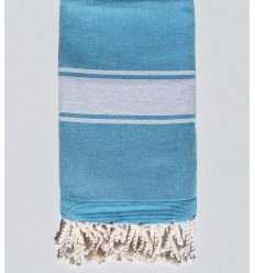Fouta éponge bleu azur moyen Fouta Tunisia - 1