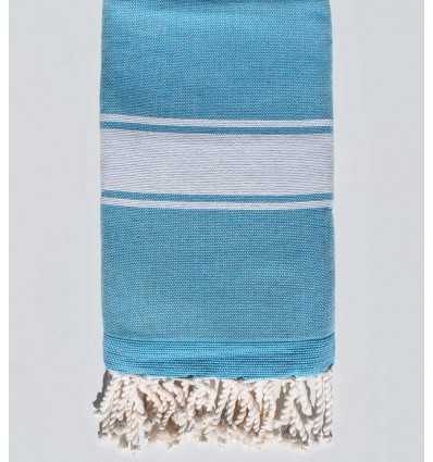 Fouta éponge bleu azur moyen