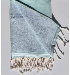 Fouta éponge couleur vert givré Fouta Tunisia - 1 2