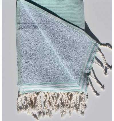 Fouta éponge couleur vert givré Fouta Tunisia - 2
