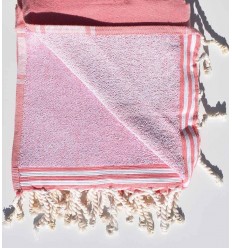 Fouta éponge rose incarnadin  - 2