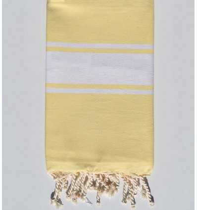 Fouta plate jaune beurre frais