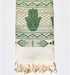 Fouta khomsa vert empire Fouta Tunisia - 2