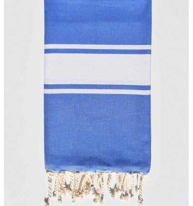 Fouta Plate bleu cérule