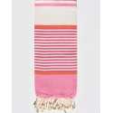 Enfant rose et blanc cassé Fouta Tunisia - 1
