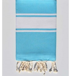 Fouta Plate bleu céleste Fouta Tunisia - 1 2