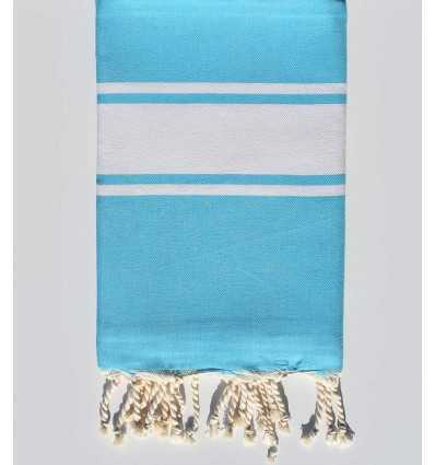 Fouta Plate bleu céleste