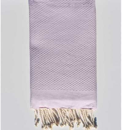 Fouta nid d'abeille unie lavande clair