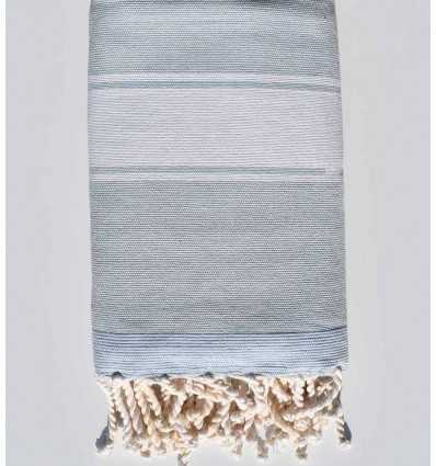 Fouta éponge bleu dragée  - 1