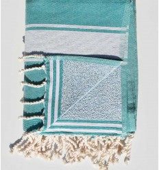 Fouta éponge vert sarcelle Fouta Tunisia - 2