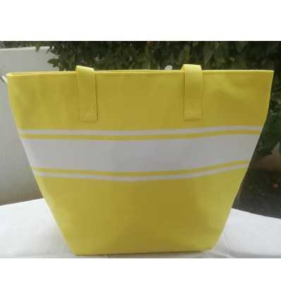 Sac de plage fouta jaune fluo