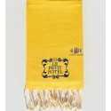 Serviette de plage nid d'abeille unie brodée Fouta Tunisia - 2
