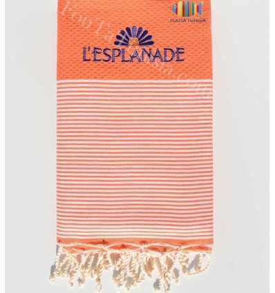 Serviette de plage nid d'abeille broderie l'esplanade