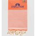 Serviette de plage nid d'abeille broderie l'esplanade Fouta Tunisia - 1