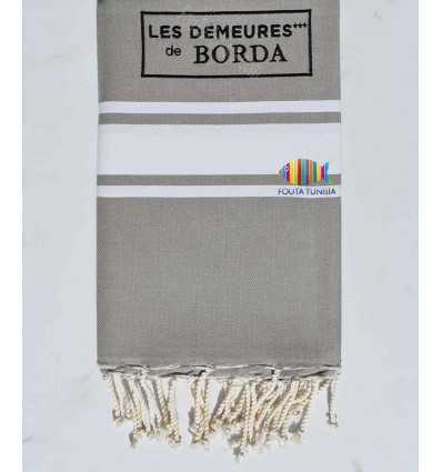 Serviette de plage brodée les demeures de BORDA