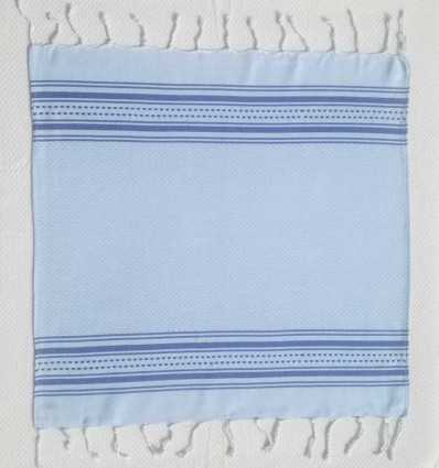 Mini fouta bleu bleuet  - 1