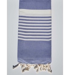 serviette de plage arthur bleu lavande Fouta Tunisia - 1