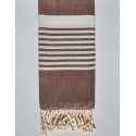 serviette de plage arthur marron noisette Fouta Tunisia - 2