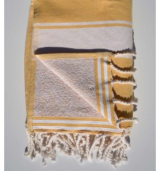 Fouta éponge jaune aurore Fouta Tunisia - 3