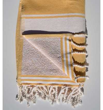 Fouta éponge jaune aurore