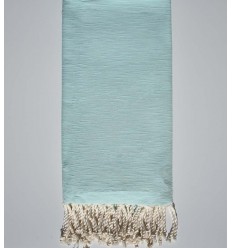 Jeté flammé turquoise clair  - 1