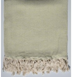 Plaid vert pistache Fouta Tunisia - 1