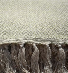 Plaid vert pistache Fouta Tunisia - 1 2