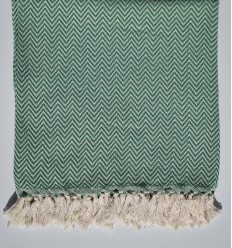 Plaid vert gazon Fouta Tunisia - 1
