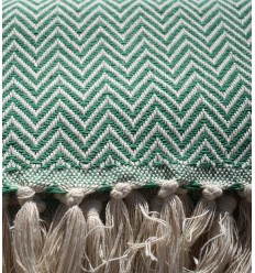 Plaid vert gazon Fouta Tunisia - 1 2