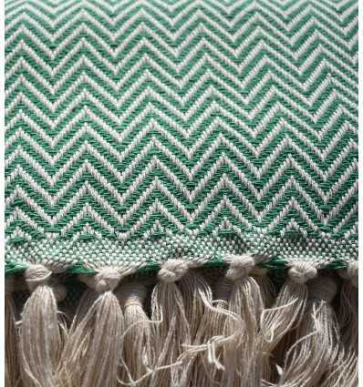 Plaid vert gazon Fouta Tunisia - 2