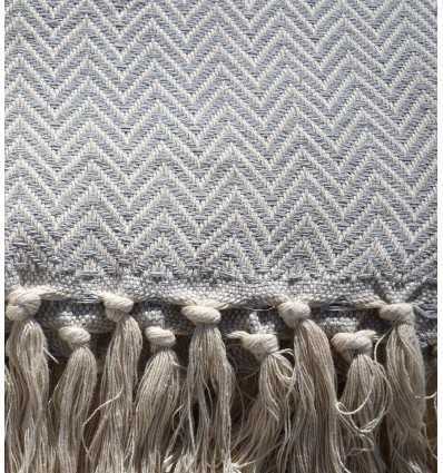 Plaid gris clair Fouta Tunisia - 2