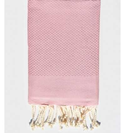 Serviette de plage unie rose pale