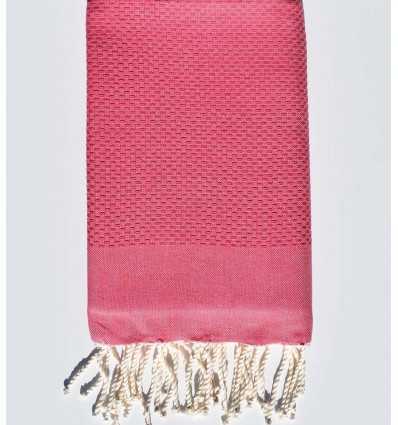 Serviette de plage unie rose bonbon moyen