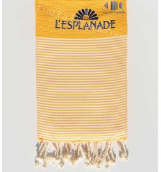 Serviette de plage nid d'abeille broderie l'esplanade Fouta Tunisia - 1 2