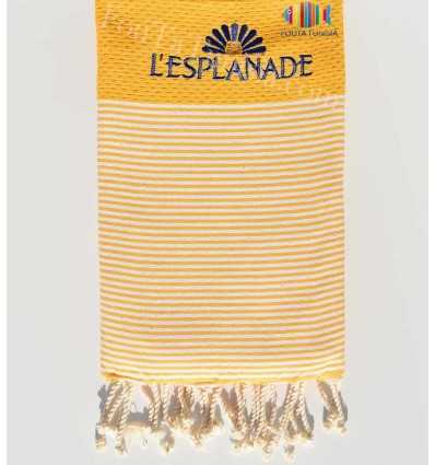 Serviette de plage nid d'abeille broderie l'esplanade Fouta Tunisia - 2