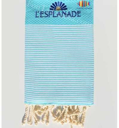 Serviette de plage nid d'abeille broderie l'esplanade Fouta Tunisia - 3