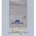 Serviette de plage nid d'abeille broderie l'esplanade Fouta Tunisia - 5