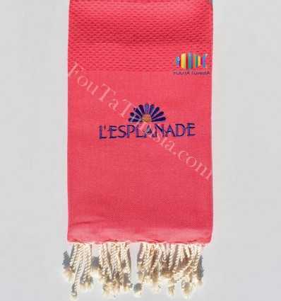 Serviette de plage nid d'abeille broderie l'esplanade Fouta Tunisia - 6