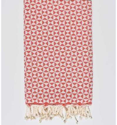 Serviette de plage papillon rouge Fouta Tunisia - 2