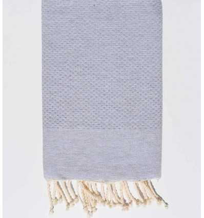 Serviette de plage unie gris pinchard clair