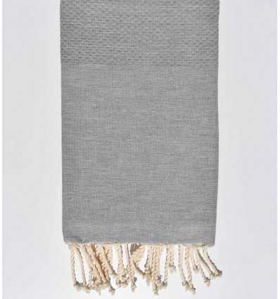 Serviette de plage unie gris acier