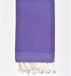 Serviette de plage unie violet Fouta Tunisia - 1