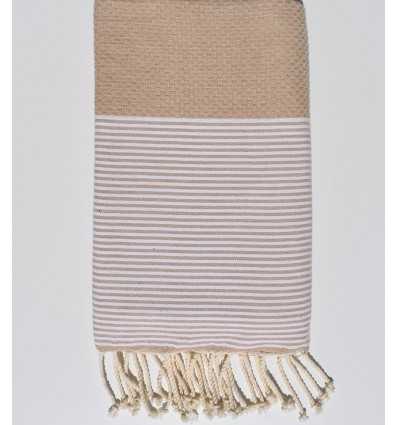 Serviette de plage plate beige